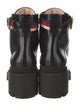 Gucci Sylvie Web Accent Leather Combat Boots