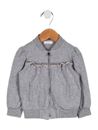 Gucci Toddler Girls' Solid Zip Up Sweatshirt