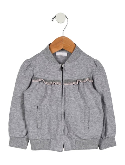 Gucci Toddler Girls' Solid Zip Up Sweatshirt