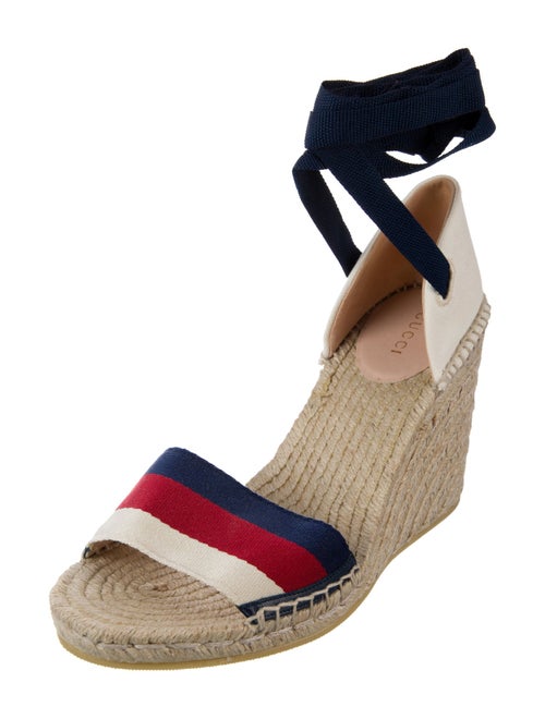 Gucci Sylvie Web Accent Canvas Espadrilles