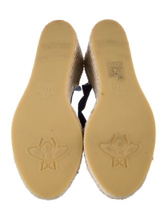 Gucci Sylvie Web Accent Canvas Espadrilles