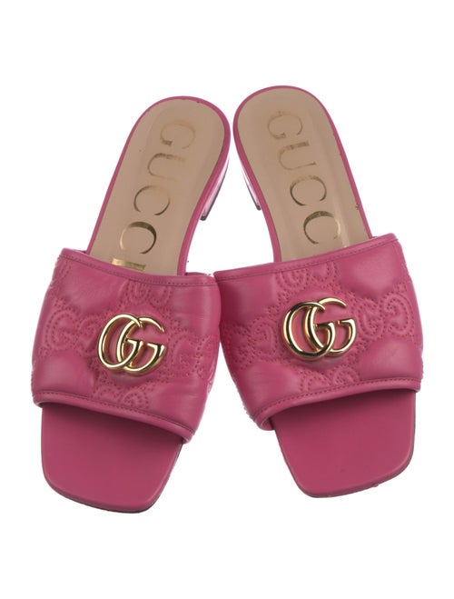 Gucci GG Logo Leather Slides