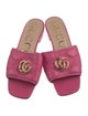 Gucci GG Logo Leather Slides
