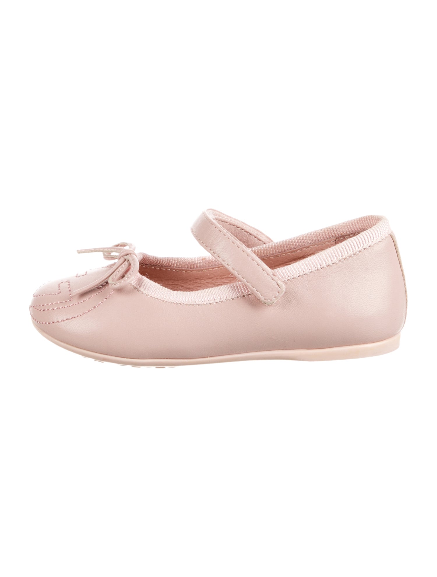 Gucci Girls' Leather GG Flats
