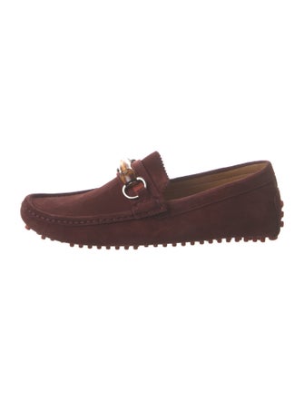 Gucci Web Accent Suede Drivers