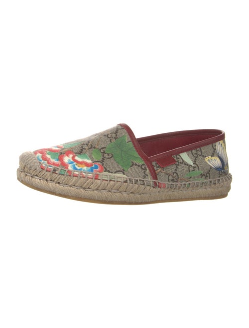 Gucci GG Supreme Leather Trim Embellishment Espadrilles