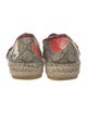 Gucci GG Supreme Leather Trim Embellishment Espadrilles