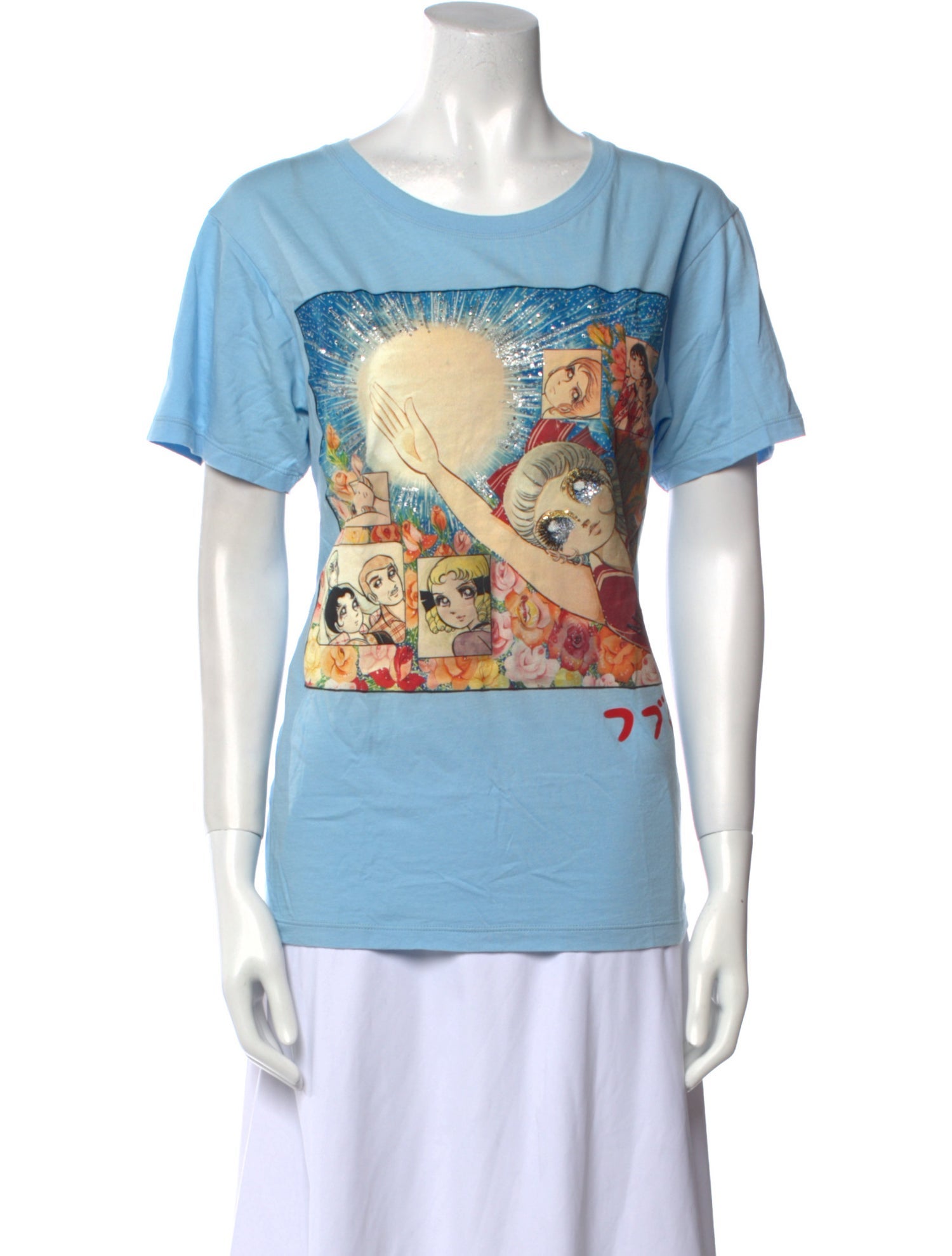 Gucci Graphic Print Crew Neck T-Shirt