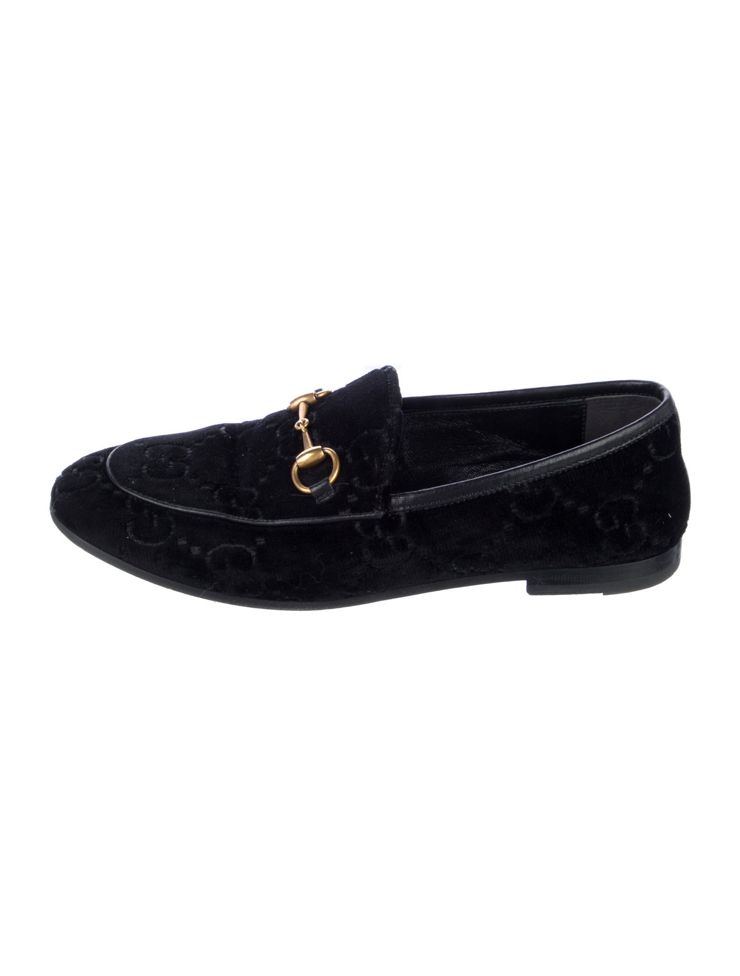Gucci Horsebit Accent Velvet Loafers