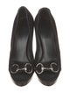 Gucci Horsebit Accent Suede Pumps
