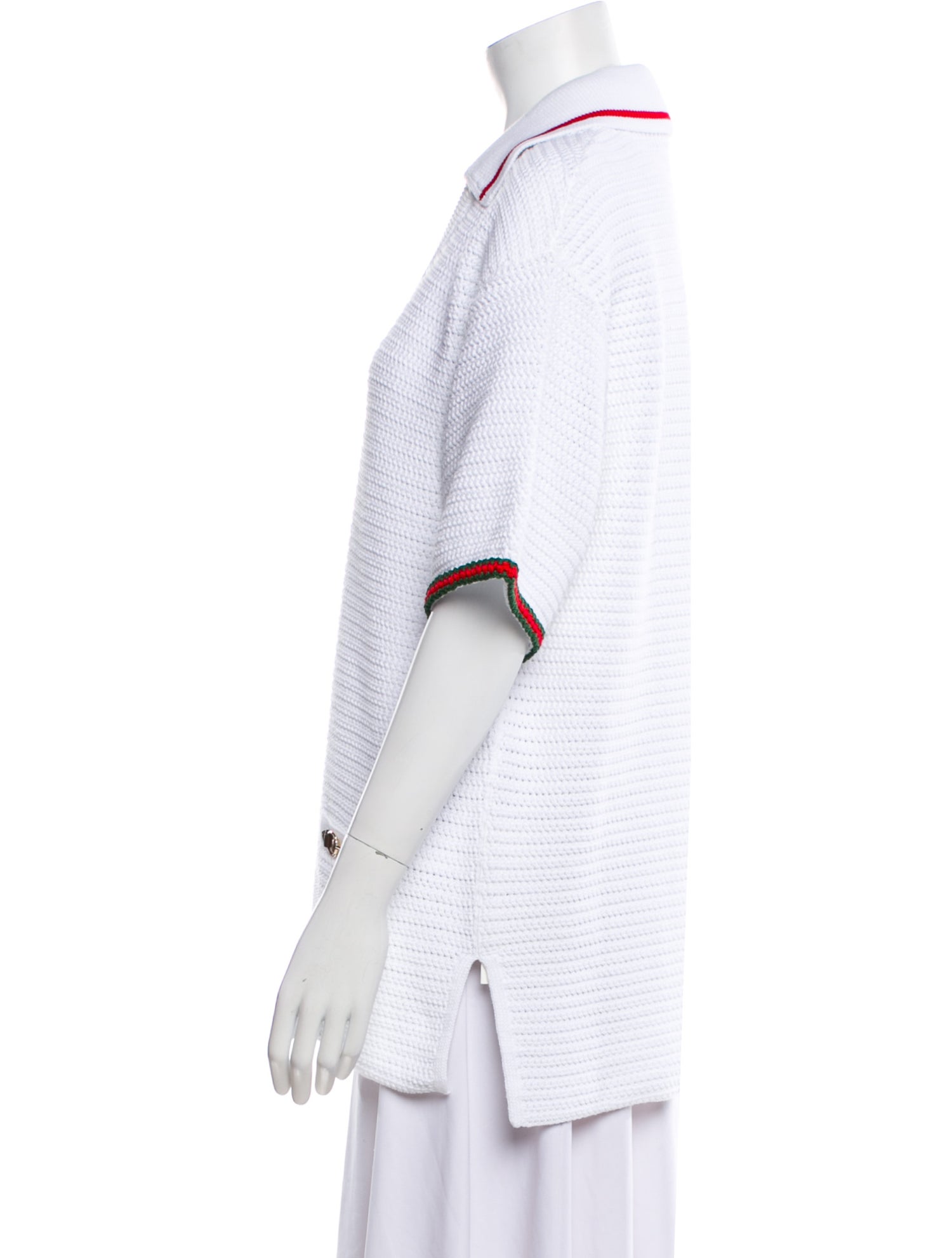 Gucci Printed V-Neck Polo w/ Tags