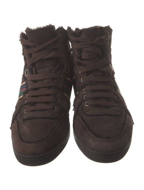 Gucci Web Accent Suede Sneakers