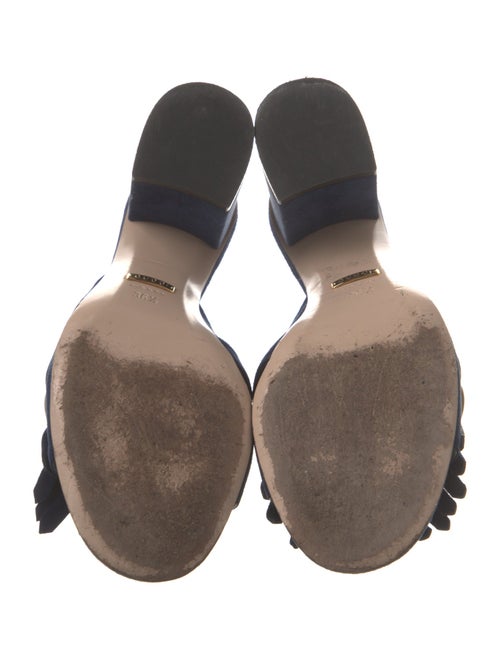 Gucci Double G Logo Suede Slides