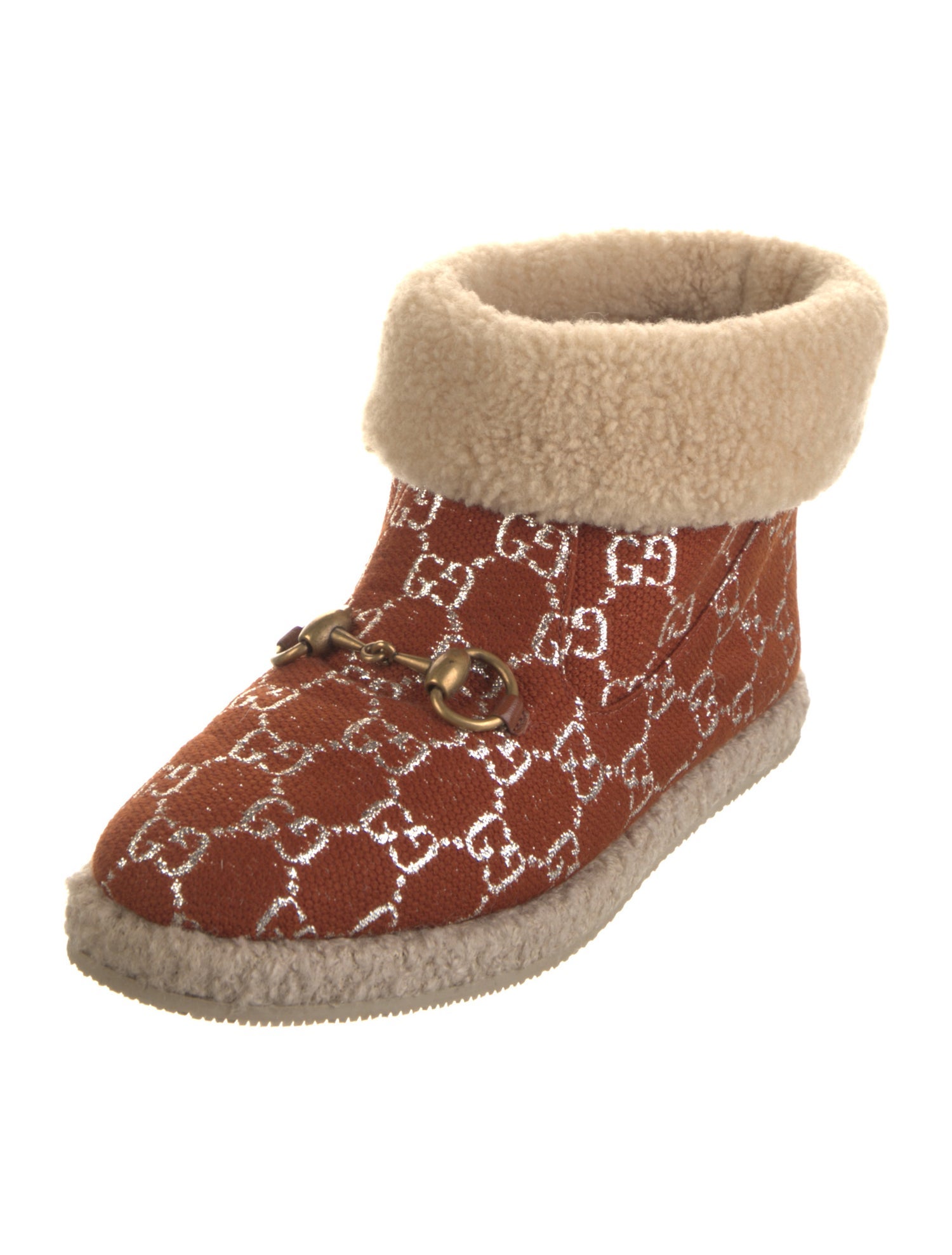 Gucci GG Logo Fur Trim Boots