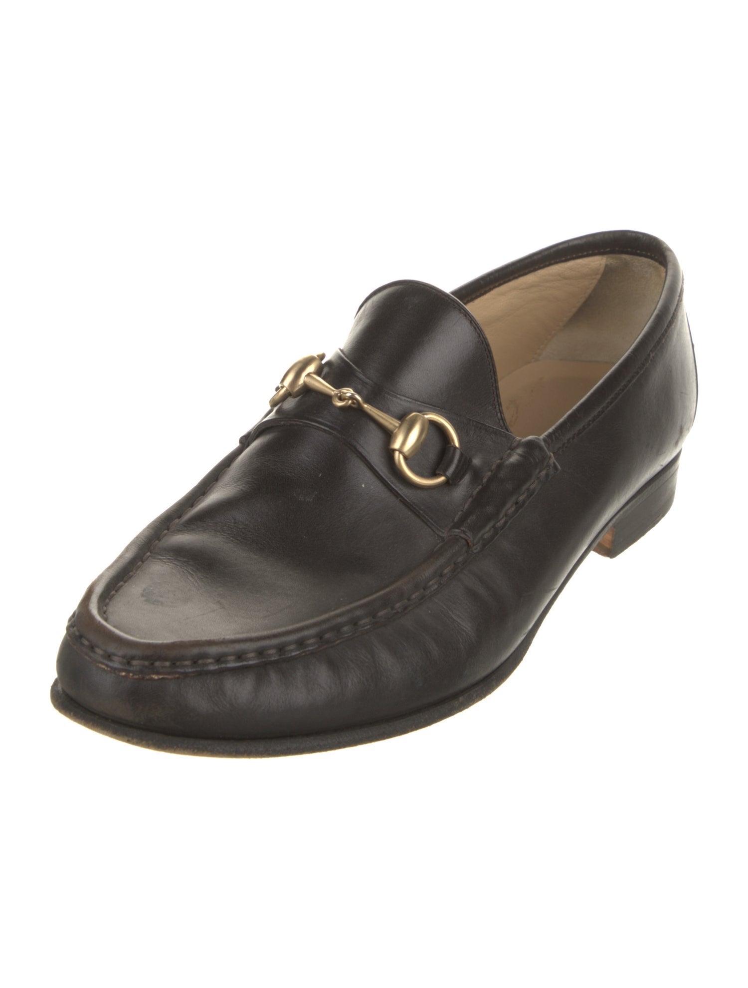 Gucci Horsebit Accent Leather Loafers