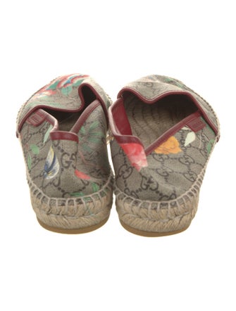 Gucci GG Supreme Leather Trim Embellishment Espadrilles