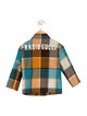 Gucci boys plaid print button up shirt