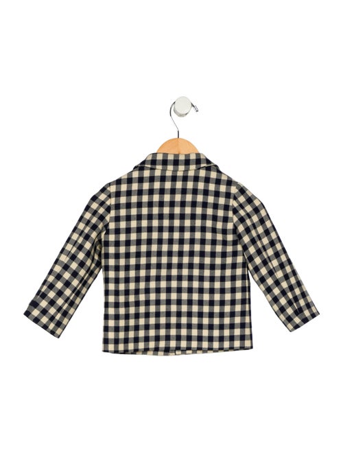 Gucci boys plaid print button up Blazer