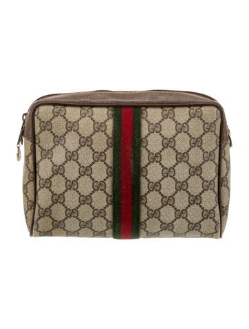Gucci Clutches GG Supreme Portfolio Vintage