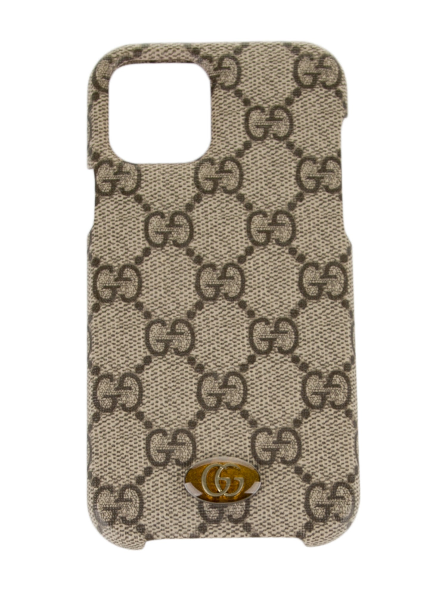 Gucci Brown Pattern Printed GG Signature Iphone Case