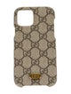 Gucci Brown Pattern Printed GG Signature Iphone Case