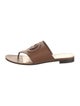 Gucci Interlocking G Logo Leather Slides