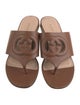 Gucci Interlocking G Logo Leather Slides