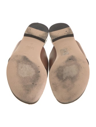 Gucci Interlocking G Logo Leather Slides