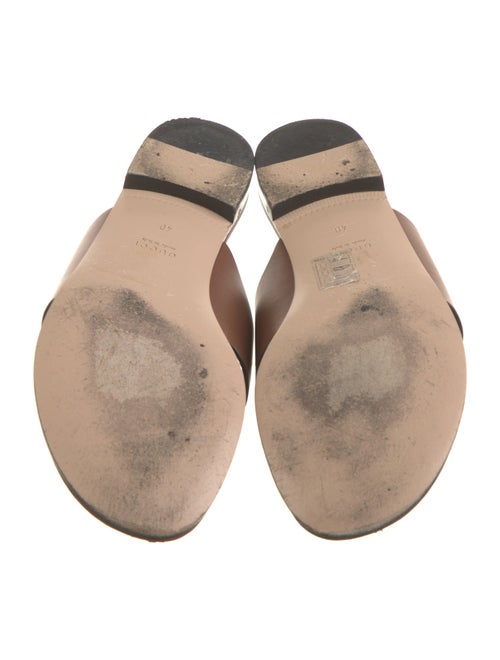 Gucci Interlocking G Logo Leather Slides