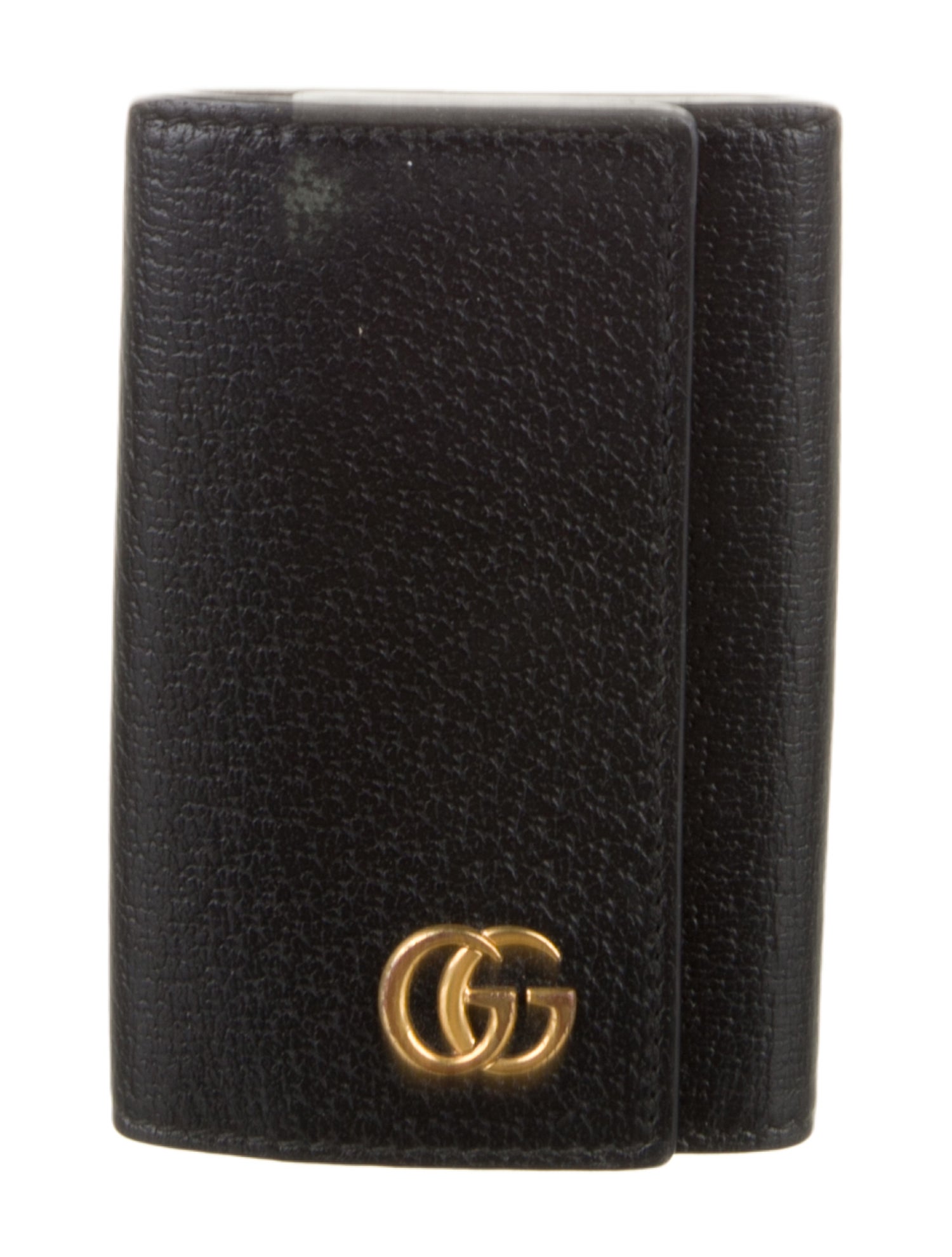 Gucci Black Leather Marmont Key Holder