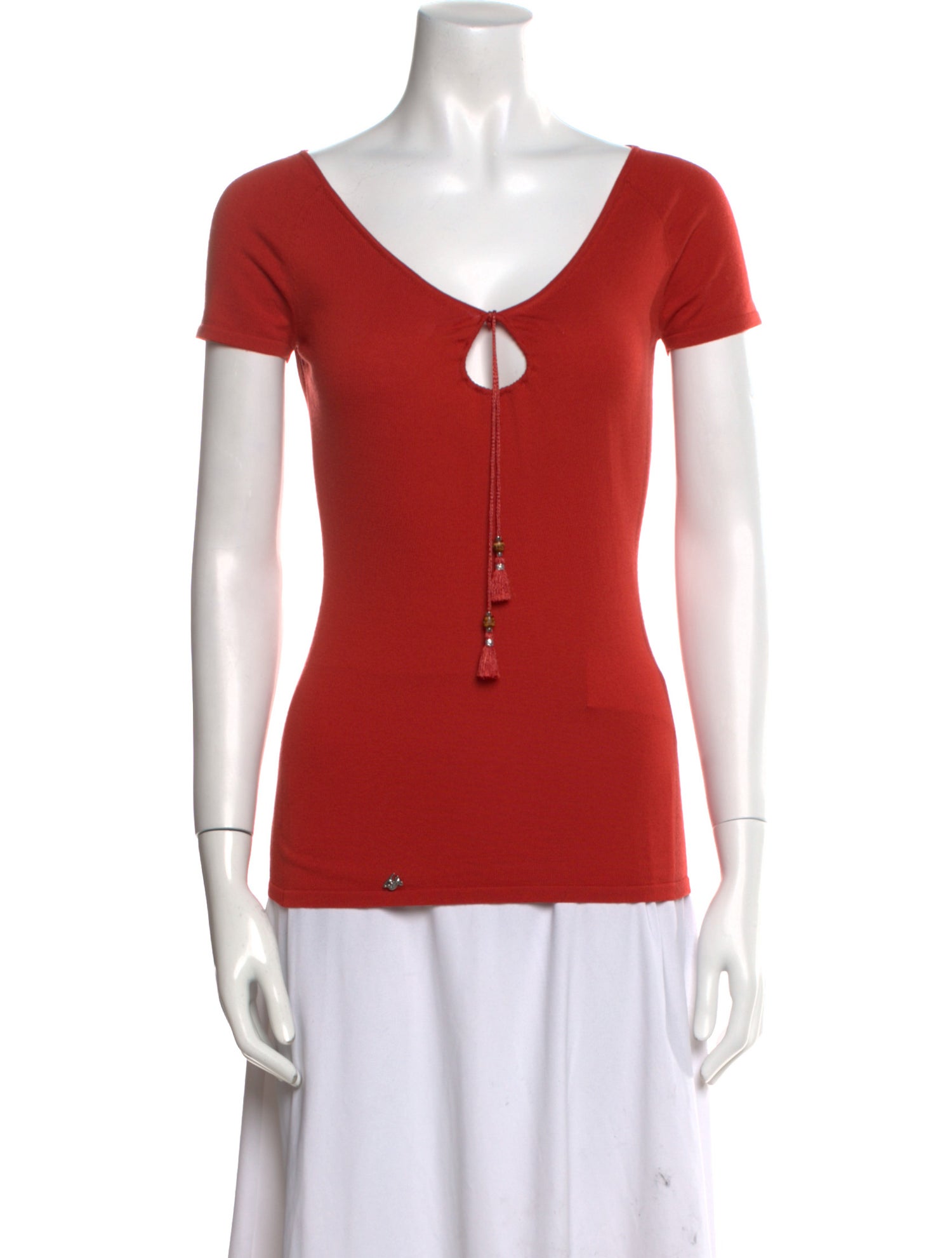 Gucci Virgin Wool V-Neck T-Shirt