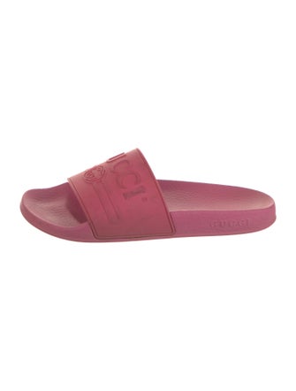 Gucci Interlocking G Logo Rubber Slides