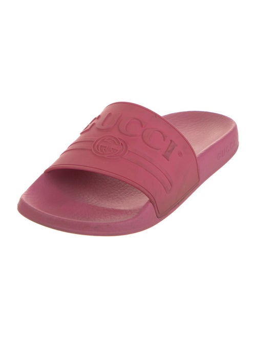 Gucci Interlocking G Logo Rubber Slides