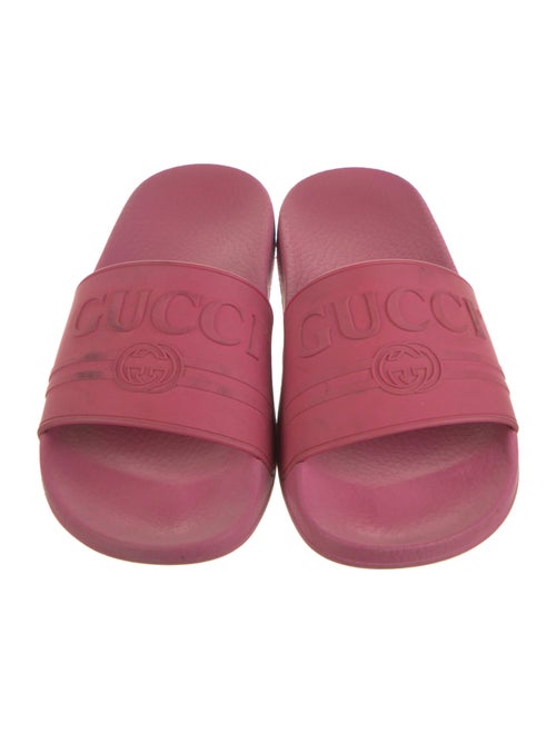 Gucci Interlocking G Logo Rubber Slides
