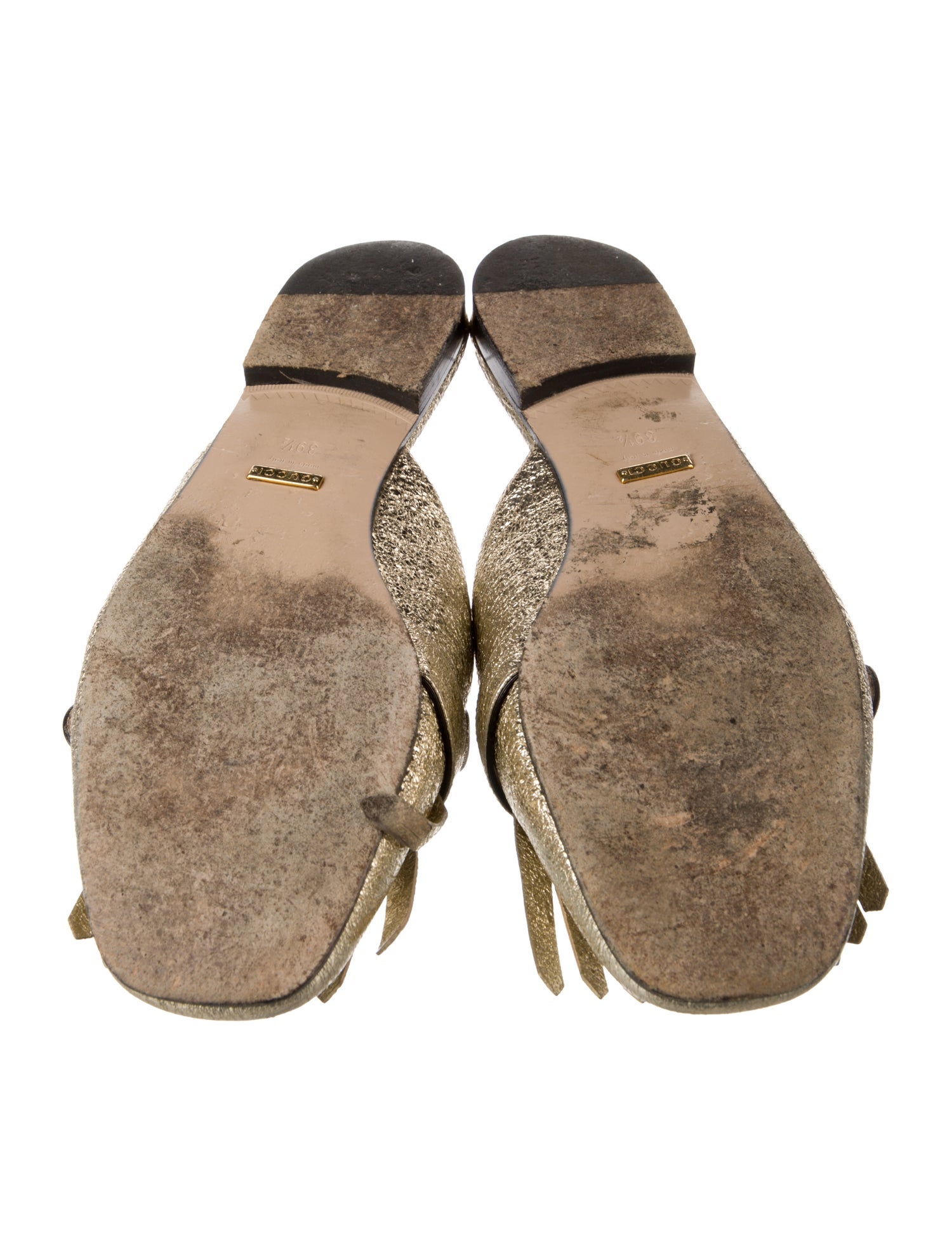 Gucci Double G Logo Leather Mules