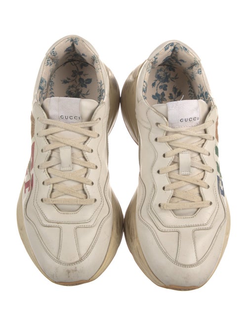 Gucci Leather Graphic Print Chunky Sneakers