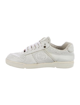 Gucci Web Accent Leather Sneakers