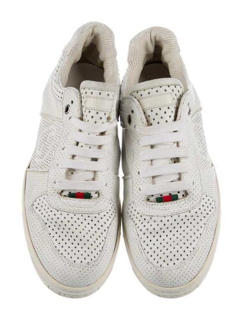 Gucci Web Accent Leather Sneakers