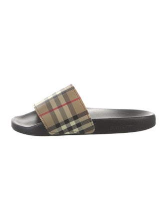 Burberry Nova Check Pattern Rubber Slides