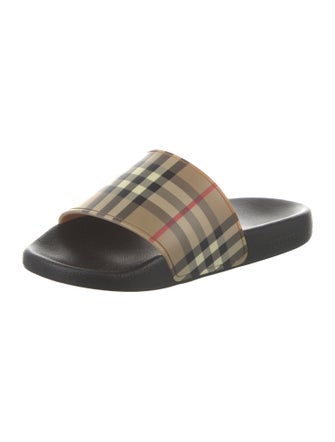 Burberry Nova Check Pattern Rubber Slides