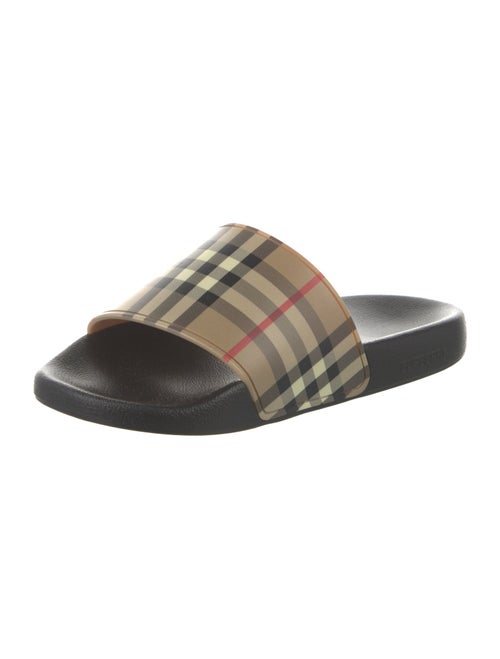 Burberry Nova Check Pattern Rubber Slides
