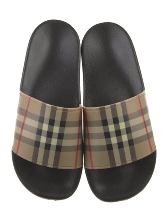 Burberry Nova Check Pattern Rubber Slides