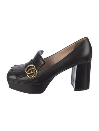 Gucci Double G Logo Leather Pumps