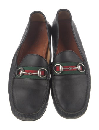 Gucci Web Accent Leather Drivers