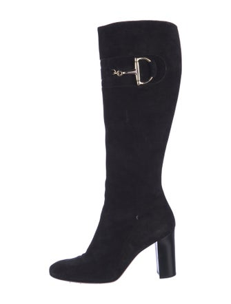 Gucci Hasler Horsebit Accent Suede Boots