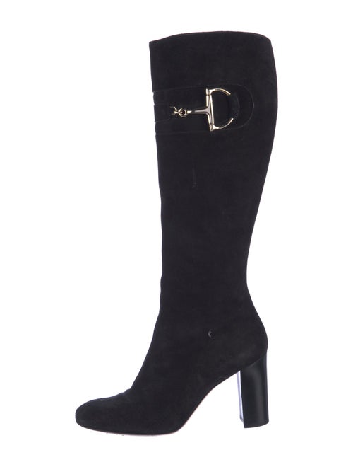 Gucci Hasler Horsebit Accent Suede Boots