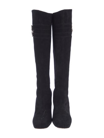 Gucci Hasler Horsebit Accent Suede Boots