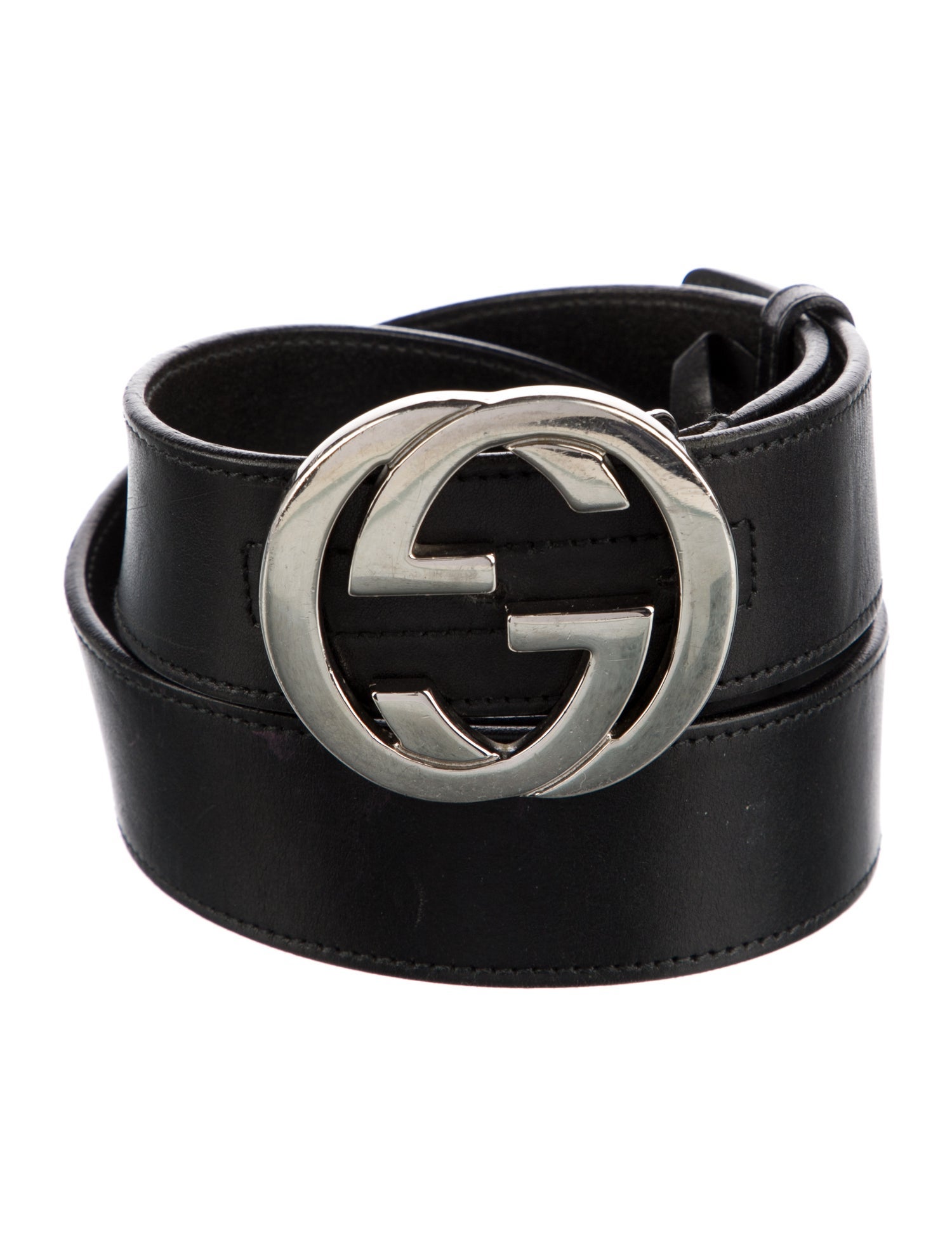 Gucci Interlocking G Logo Leather Waist Belt