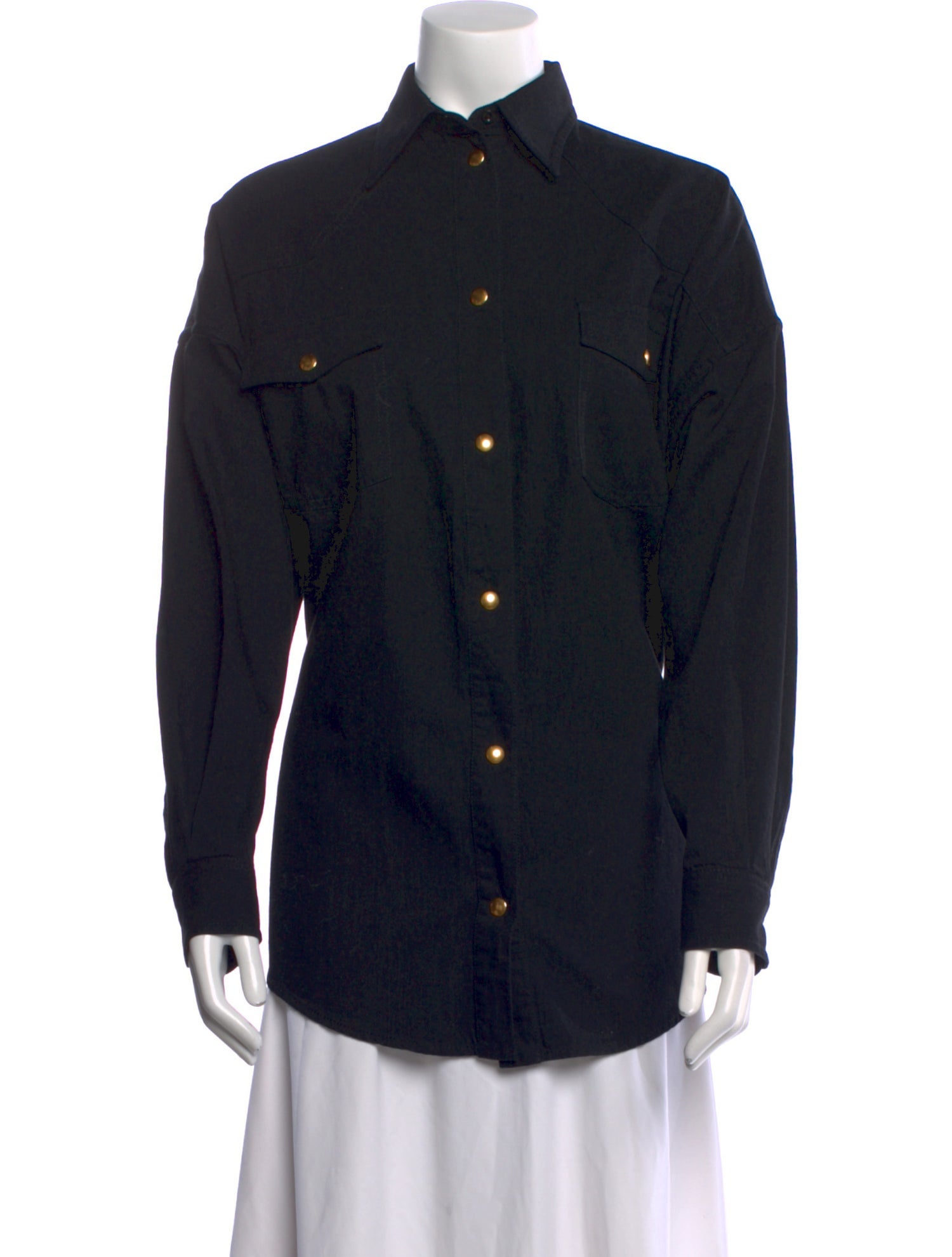 Gucci Long Sleeve Button-Up Top