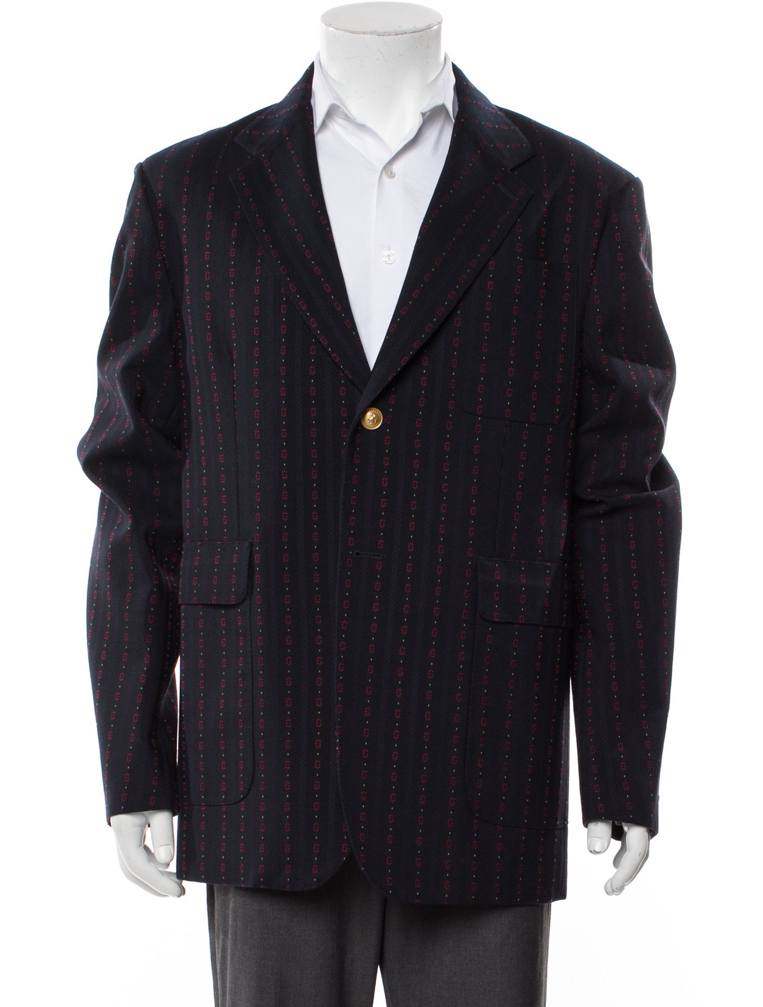 Gucci Signature Logo Wool Blazer